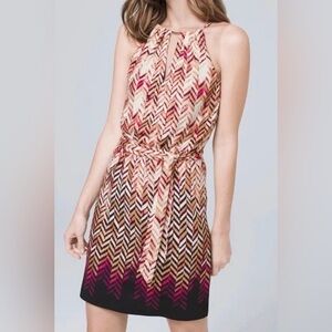 White House Black Market Multicolor Chevron Maxi Dress